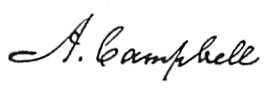 Signature of Alexander Campbell