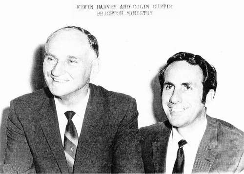 Photograph of Kevin Harvey and Colin Curtis, Brighton Ministry, <I>ca.</I> 1971