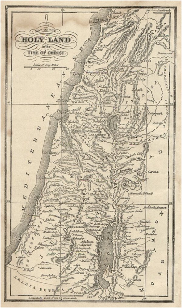 Map of the Holy Land in the Time of Christ