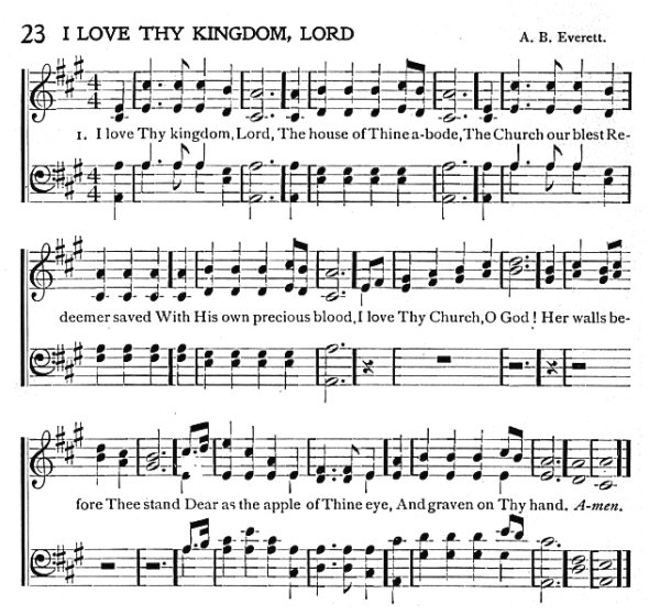 Score of Hymn 23: I Love Thy Kingdom, Lord by Timothy Dwight