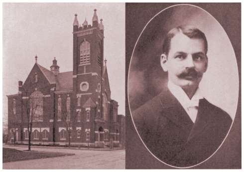 Photograph of Ninth Street Church, Washington, D. C.; Portrait of E. B. Bagby