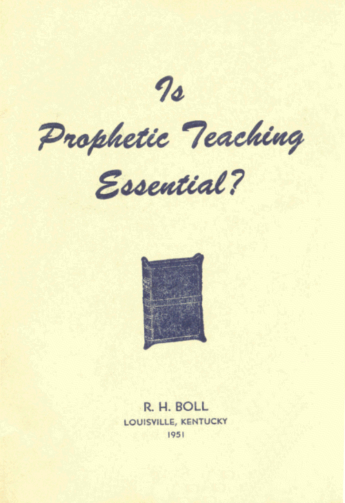 Cover: Is Prophetic Teaching Essential?