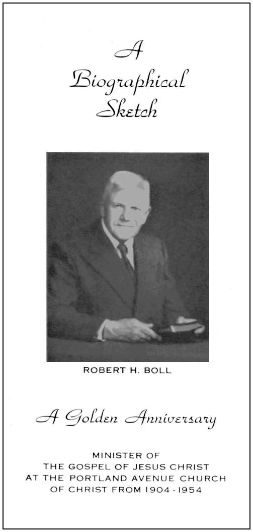 A Biographical Sketch: Robert H. Boll, A Golden Anniversary