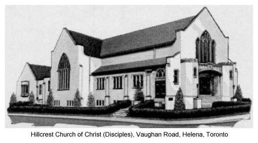 Hillcrest Church of Christ, Helena Avenue at Vaughan Road, Toronto, Ontario