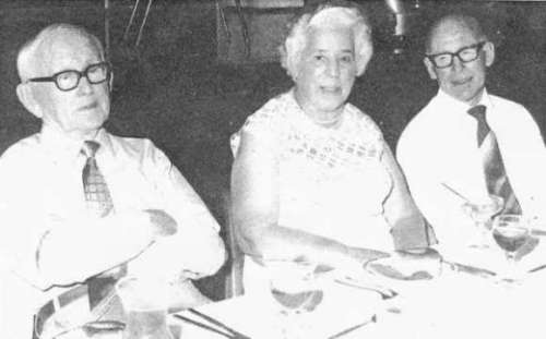 Roy, former Matron Beryl Hill and Frank at the 40th Anniversary Dinner of the Bethesda Hospital