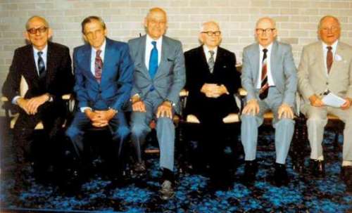 Ron, Ed, Des, Roy, Frank, Ira Raymond on the occasion of Roy's 100th Birthday Celebration