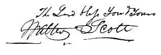 Signature of Walter Scott