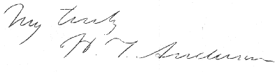 Autograph of Henry T. Anderson