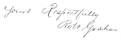 Autograph of Robert Graham