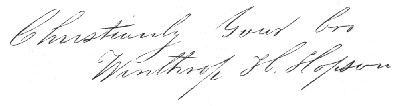 Autograph of W. H. Hopson