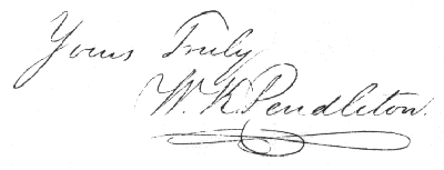 Autograph of W. K. Pendleton