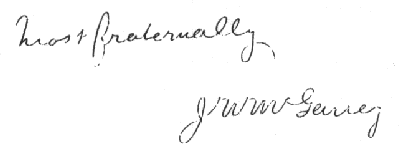 Autograph of J. W. McGarvey