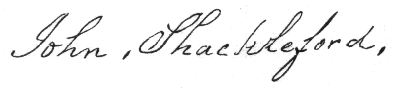 Autograph of John Shackelford