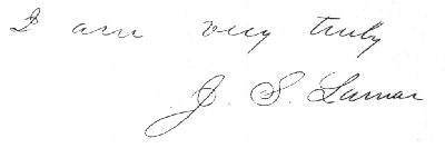 Autograph of J. S. Lamar