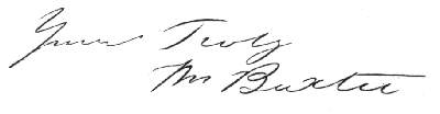 Autograph of William Baxter