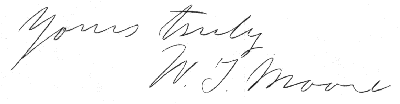 Autograph of W. T. Moore