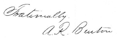 Autograph of A. R. Benton